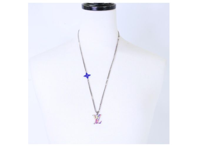 Louis Vuitton MP3353 Collier LV Psychedelic Necklace Argento Multicolore - vista 9
