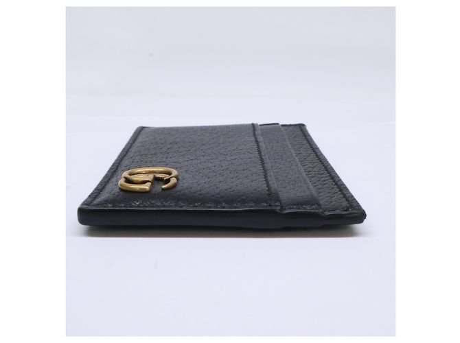 Gucci Double G Black Leather Card Case - view 2