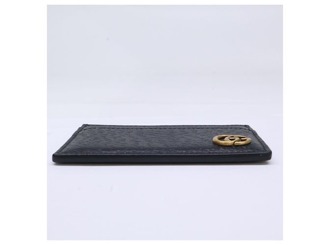 Gucci Double G Black Leather Card Case - view 3