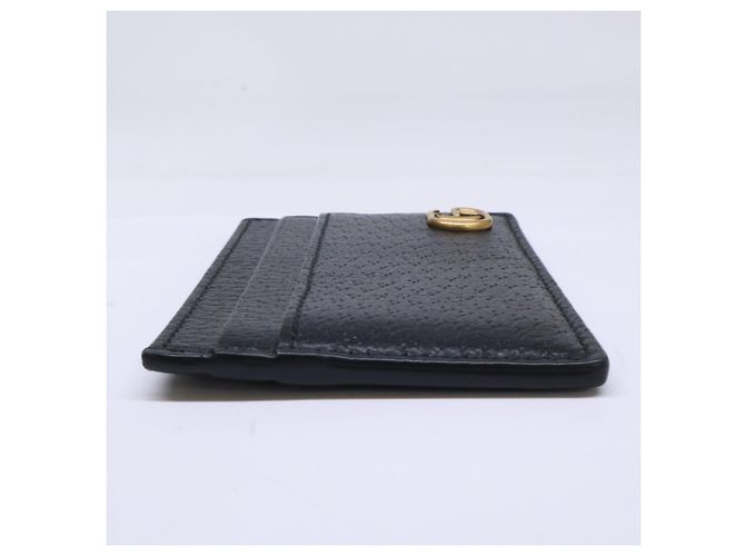 Gucci Double G Black Leather Card Case - view 4