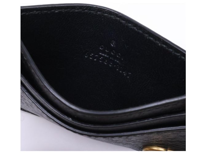 Gucci Double G Black Leather Card Case - view 7