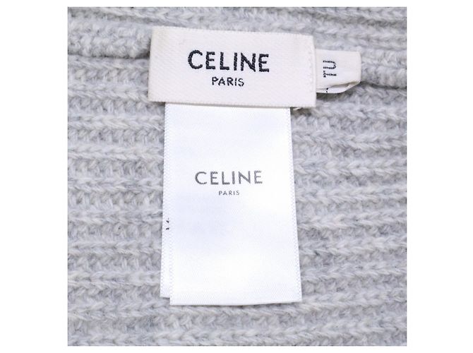Céline Celine Strickmütze aus Wolle, Hellgrau - Ansicht 7