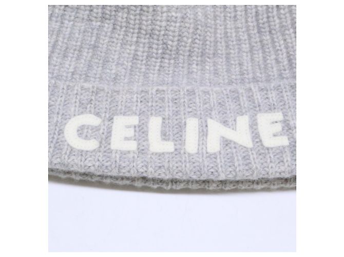 Céline Celine Strickmütze aus Wolle, Hellgrau - Ansicht 9