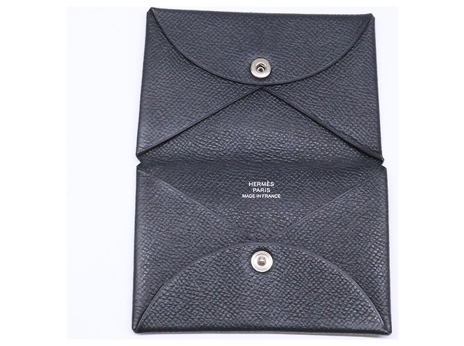 Hermès Hermes Calvi Epsom Card Case Black - view 7