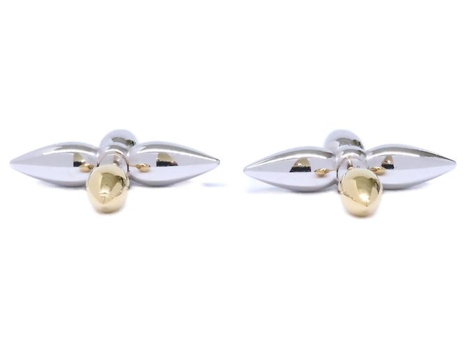 Louis Vuitton Louisette Ohrstecker Silber Golden - vista 4