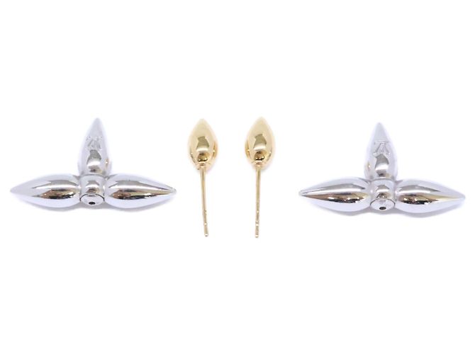 Louis Vuitton Louisette Ohrstecker Silber Golden - vista 7