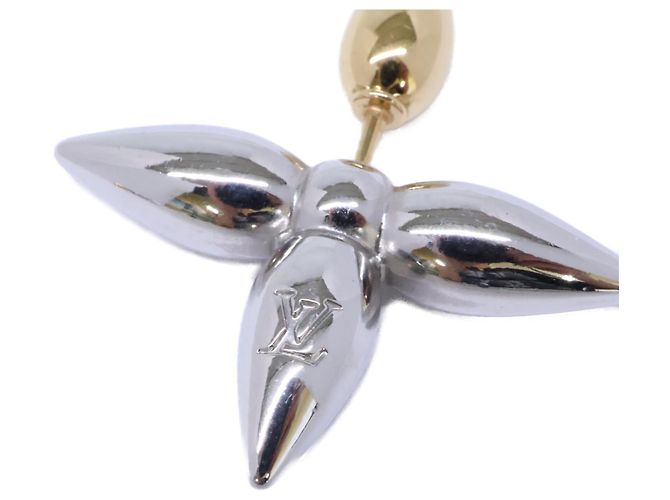 Louis Vuitton Louisette Ohrstecker Silber Golden - vista 8