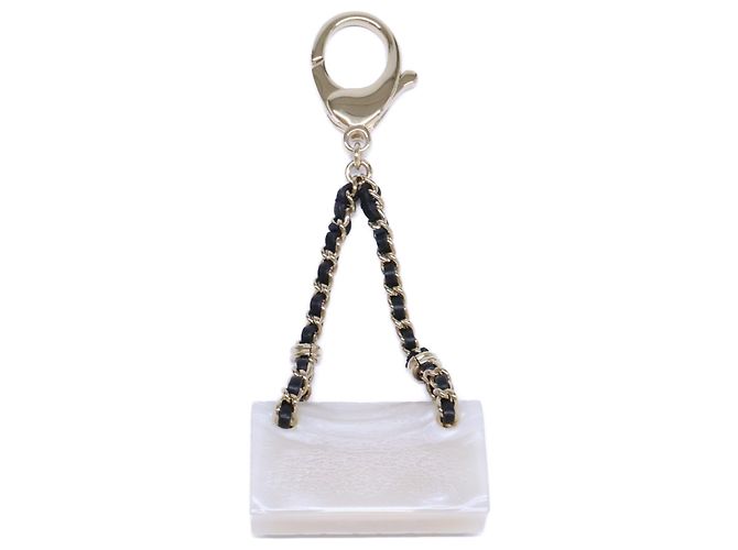 Charm per borsa Chanel placcato oro bianco - vista 6