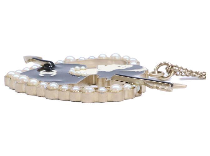 Collana Chanel Coco Pearl Cuore e Freccia placcata oro - vista 3