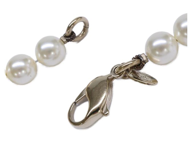 Collana lunga CHANEL A11C con perle e logo Coco in strass - vista 5