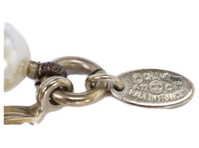 Collana lunga CHANEL A11C con perle e logo Coco in strass - vista 6