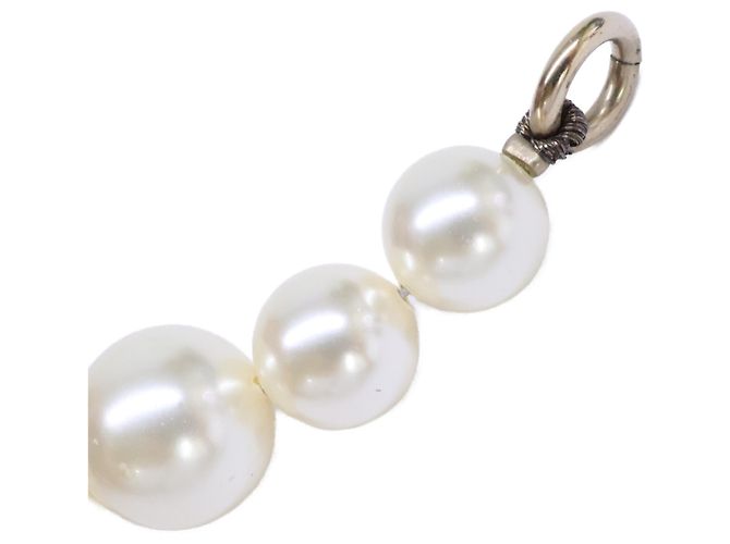 Collana lunga CHANEL A11C con perle e logo Coco in strass - vista 7
