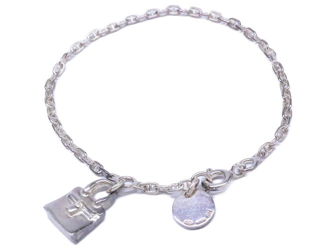 Hermès Bracciale a catena Hermes 925 Amulette Birkin Chaine d'Ancre Argento - vista 2