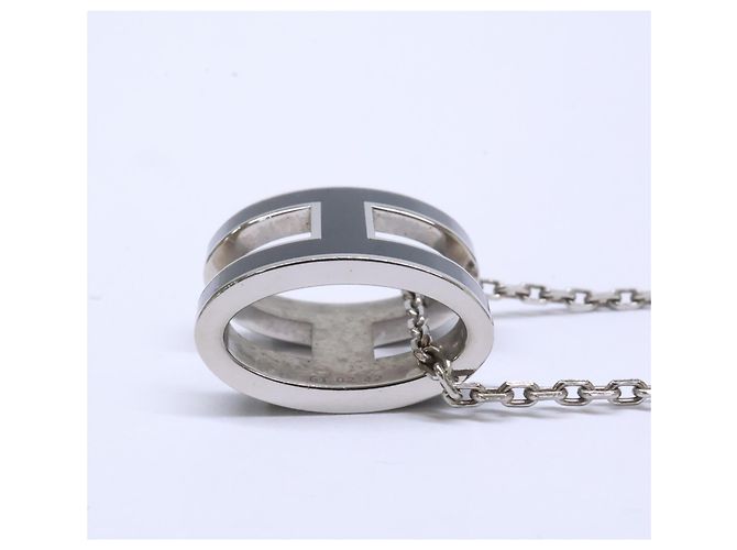 Hermès Collana con pendente HERMES Pop H Nero Argento - vista 3