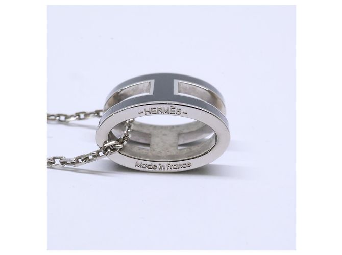 Hermès Collana con pendente HERMES Pop H Nero Argento - vista 5