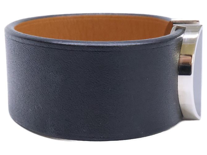 Hermès Hermes D Stamp 2002 Lederarmreif Schwarz - Ansicht 5