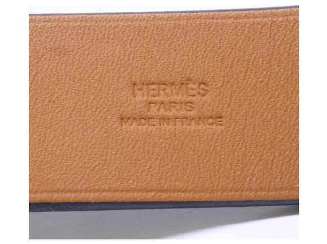 Hermès Hermes D Stamp 2002 Lederarmreif Schwarz - Ansicht 8