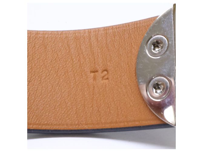 Hermès Hermes D Stamp 2002 Lederarmreif Schwarz - Ansicht 9