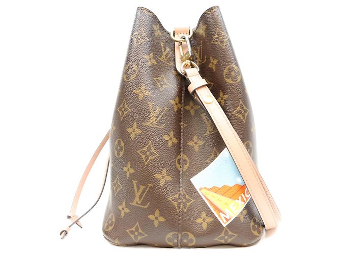 Néonoé Borsa a tracolla Louis Vuitton Monogram Rose Poudre Neo Noe MM Marrone Rosa - vista 2