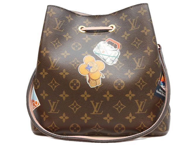 Néonoé Borsa a tracolla Louis Vuitton Monogram Rose Poudre Neo Noe MM Marrone Rosa - vista 3