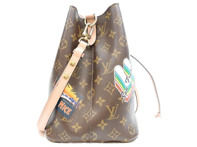 Néonoé Borsa a tracolla Louis Vuitton Monogram Rose Poudre Neo Noe MM Marrone Rosa - vista 4