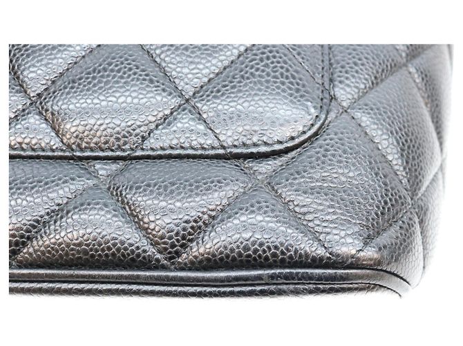 Borsa Tote Chanel in pelle caviar nera Nero - vista 10