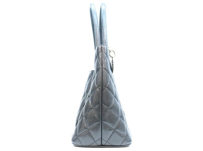 Borsa Tote Chanel in pelle caviar nera Nero - vista 4