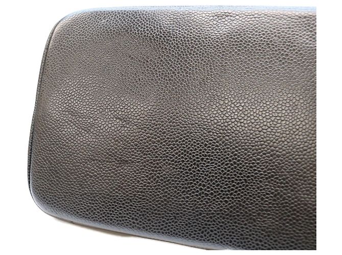Borsa Tote Chanel in pelle caviar nera Nero - vista 7