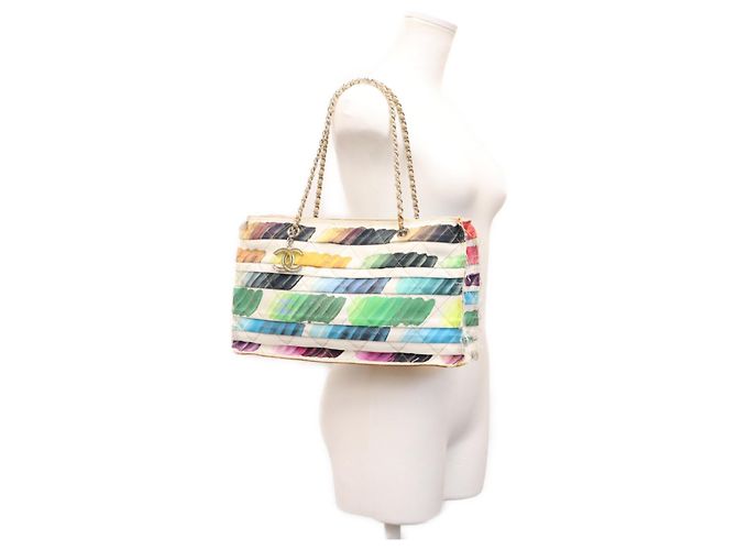 Chanel Paint Series Colorama Mini Tote Bag aus Canvas mit Kette Mehrfarben - Ansicht 15