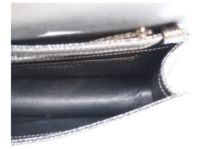 Borsa a tracolla Chanel Grigio Metallizzato Metallico - vista 10