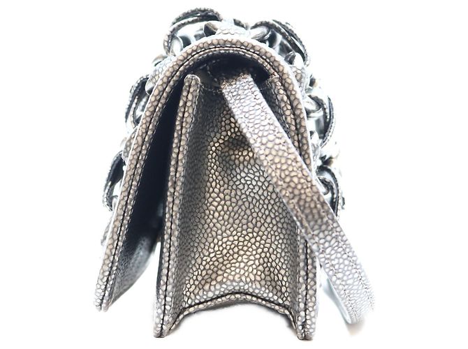 Borsa a tracolla Chanel Grigio Metallizzato Metallico - vista 2