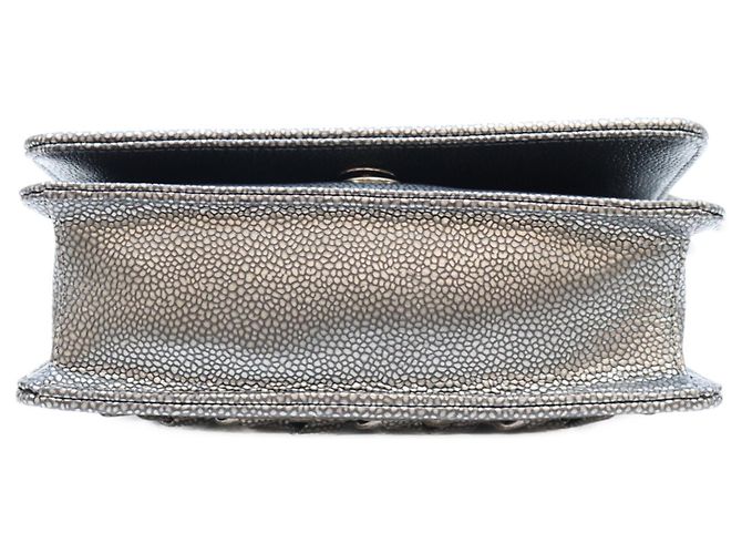 Borsa a tracolla Chanel Grigio Metallizzato Metallico - vista 5