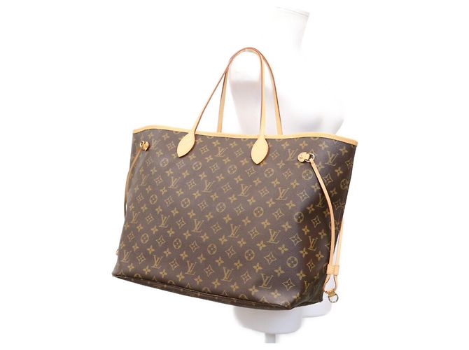 Borsa Tote Louis Vuitton Monogram Pivoine Neverfull GM Marrone - vista 14