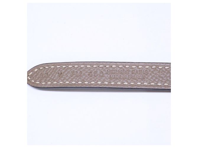 Hermès Cinturón Hermes Y-stamp Mole H Mini Buckle Black Etoupe - vista 8