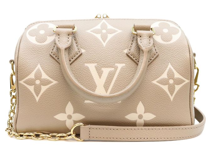 Borsa a tracolla Louis Vuitton Monogram Empreinte Speedy Bandoulière 20 Beige - vista 3