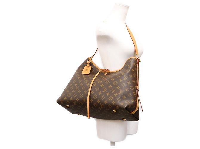 Borsa Tote Louis Vuitton Monogram Carryall NM MM Marrone - vista 13