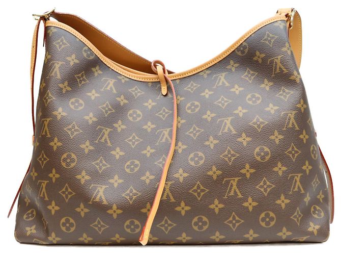 Borsa Tote Louis Vuitton Monogram Carryall NM MM Marrone - vista 3