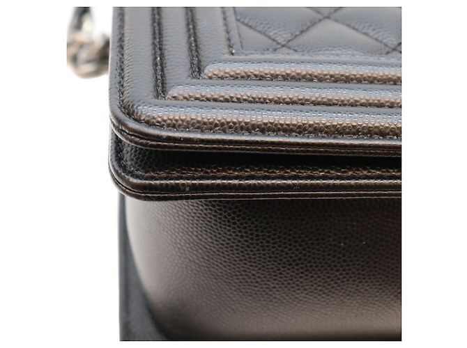 Borsa a tracolla Chanel Boy Chanel 25 Medium Nero - vista 7