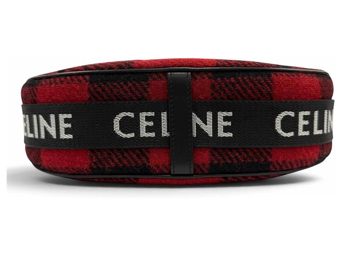 Céline CELINE 19696 Borsa a spalla Medium Ava Check Nero Rosso - vista 6