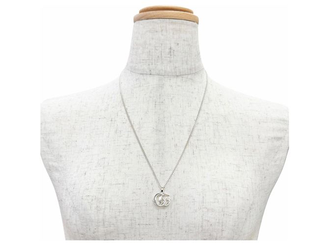 Collana con pendente Double G GUCCI Argento - vista 3