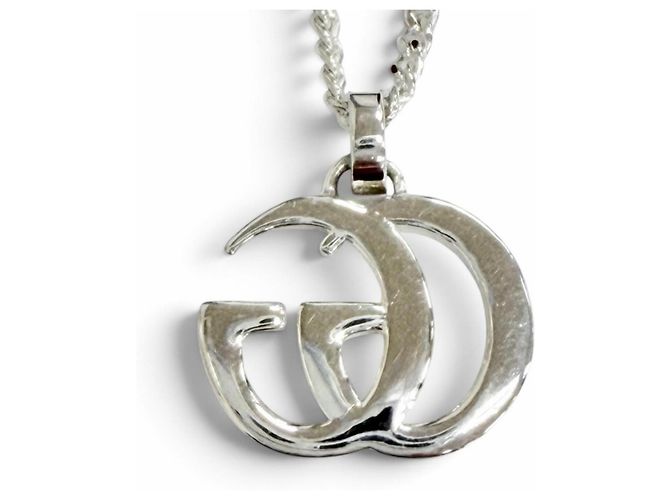 Collana con pendente Double G GUCCI Argento - vista 5