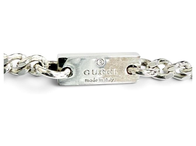 Collana con pendente Double G GUCCI Argento - vista 8