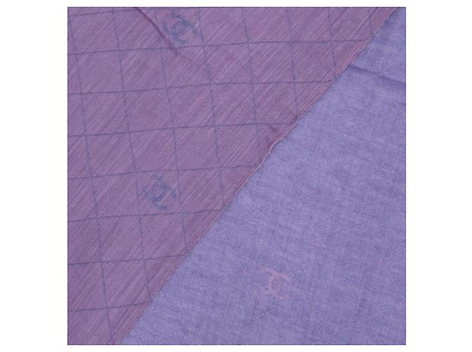 Chanel 13S Cashmere Cotton Stole Purple - view 4