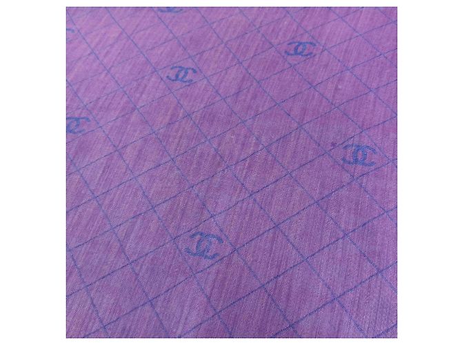 Chanel 13S Cashmere Cotton Stole Purple - view 6