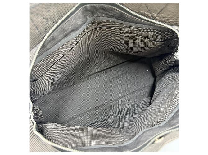 Hermès Borsa Tote Hermes Herline MM Gray Canvas Marrone - vista 5