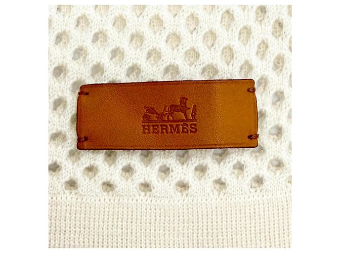Hermès Hermes Stola aus Kaschmir in Elfenbein Roh - Ansicht 5