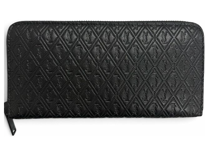 Carteira longa em couro preto Saint Laurent - vista 3