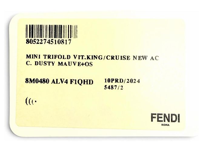 Fendi Purple Leather Tri-fold Wallet - view 12