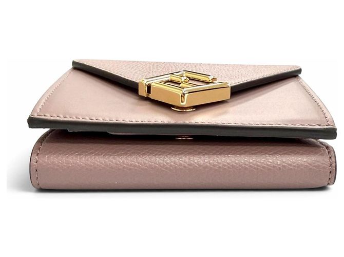 Fendi Purple Leather Tri-fold Wallet - view 4
