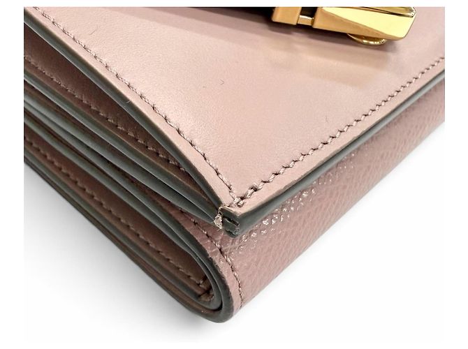 Fendi Purple Leather Tri-fold Wallet - view 8